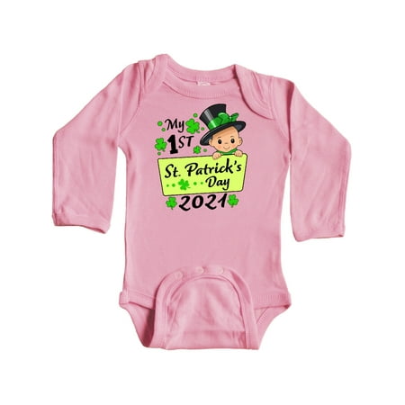 Inktastic My First St. Patrick s Day- Baby in Top Hat with Bow Gift Baby Boy or Baby Girl Long Sleeve Bodysuit
Inktastic My First St. Patrick s Day- Baby in Top Hat with Bow Gift Baby Boy or Baby Girl Long Sleeve Bodysuit