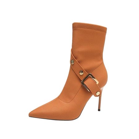 Women Walking Shoes Women Ankle Boots Autumn And Winter Pointed Toe Stiletto Solid Color Fashion Sexy Simple Side Zipper Ankle Boots for Women PU Yellow
Women Walking Shoes Women Ankle Boots Autumn And Winter Pointed Toe Stiletto Solid Color Fashion Sexy Simple Side Zipper Ankle Boots for Women PU Yellow