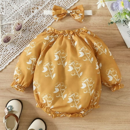 Baby Girls Bodysuits Clothes Long Sleeve Romper+Hairband 2Pcs Fall Winter Jumpsuit Outfits
Baby Girls Bodysuits Clothes Long Sleeve Romper+Hairband 2Pcs Fall Winter Jumpsuit Outfits