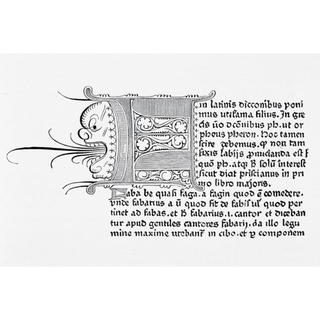 Copy Of A Page From Catholicon Printed In Mainz 1460 By Johannes Gutenberg Canvas Art - Ken Welsh Design Pics (34 x 22)