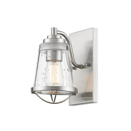 Wall Sconces 1 Light With Brushed Nickel Finish Steel Medium Base Bulb 6 inch 100 Watts
Wall Sconces 1 Light With Brushed Nickel Finish Steel Medium Base Bulb 6 inch 100 Watts