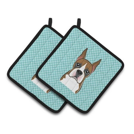 Caroline s Treasures BB1161PTHD Checkerboard Blue Boxer Pair of Pot Holders 7.5HX7.5W multicolor
Caroline s Treasures BB1161PTHD Checkerboard Blue Boxer Pair of Pot Holders 7.5HX7.5W multicolor