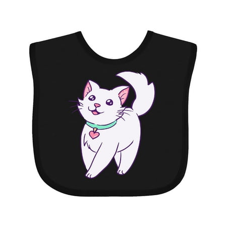 Inktastic Cute White Kitty Cat Gift Baby Boy or Baby Girl Bib