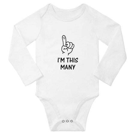 I m This Many 1 First Birthday One Year Old Cute Baby Long Sleeve Clothes Bodysuits Boy Girl Unisex (White 6-12M)
I m This Many 1 First Birthday One Year Old Cute Baby Long Sleeve Clothes Bodysuits Boy Girl Unisex (White 6-12M)