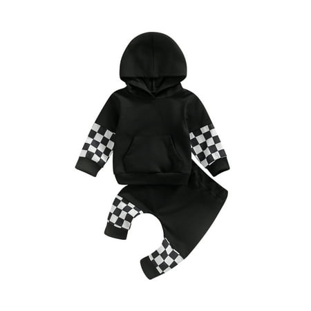 Seyurigaoka Baby Boys Pants Set Plaid Patchwork Long Sleeve Hoodie with Elastic Waist Sweatpants Fall Outfit
Seyurigaoka Baby Boys Pants Set Plaid Patchwork Long Sleeve Hoodie with Elastic Waist Sweatpants Fall Outfit