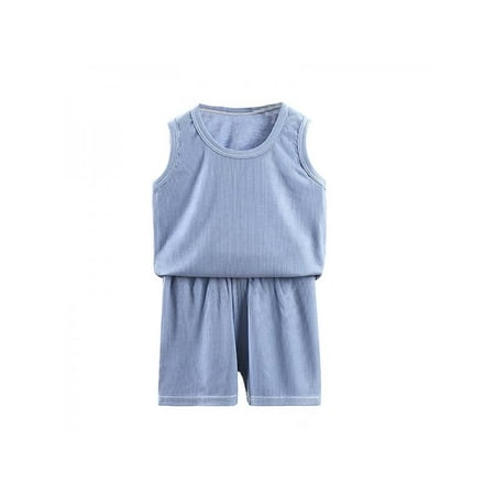 Children Unisex Pajamas Short Sleeve Top with Shorts Set Summer Ice Silk Air Conditioning Home Clothes
Children Unisex Pajamas Short Sleeve Top with Shorts Set Summer Ice Silk Air Conditioning Home Clothes