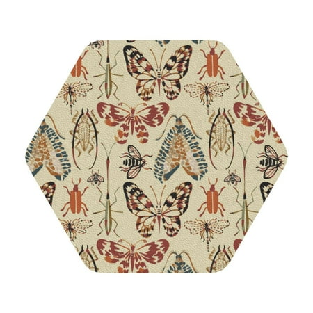 Pofeuu Watercolor Insects Print Leather Coasters Set of 6 Round Cups Mugs Mat Pad for Home Kitchen Heat Resistant Drink Coasters Hexagon
Pofeuu Watercolor Insects Print Leather Coasters Set of 6 Round Cups Mugs Mat Pad for Home Kitchen Heat Resistant Drink Coasters Hexagon
