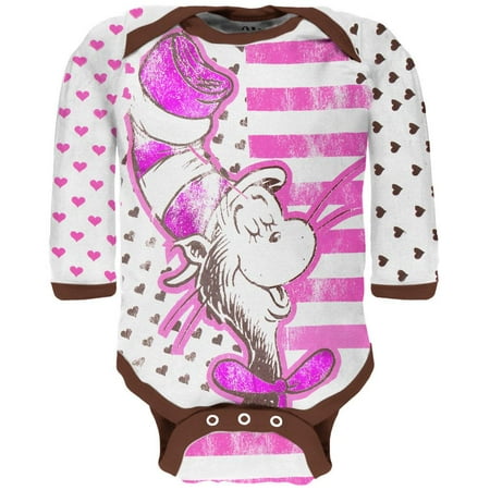 Dr. Seuss - Cats Speak Long Sleeve Baby One Piece - 3-6 months