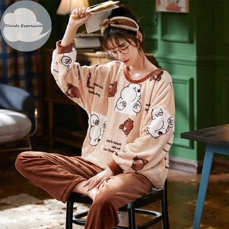 QWZNDZGR Autumn Winter Warm Flannel Women Long Pajama Sets Thick Coral Fleece Cute Girl Cartoon Sleepwear Flannel Female Pajamas Fashion
QWZNDZGR Autumn Winter Warm Flannel Women Long Pajama Sets Thick Coral Fleece Cute Girl Cartoon Sleepwear Flannel Female Pajamas Fashion