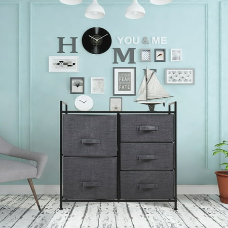KALEFU Non-Woven Drawer Rack With 5 Easy Pull Drawers Storage Tower Organizer Unit - Black Gray
KALEFU Non-Woven Drawer Rack With 5 Easy Pull Drawers Storage Tower Organizer Unit - Black Gray
