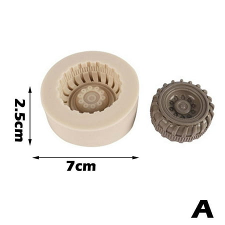 Vehicle Tyre Silicone Mould Car Tractor Motorbike Fondant Topper Wheel> Y0J3