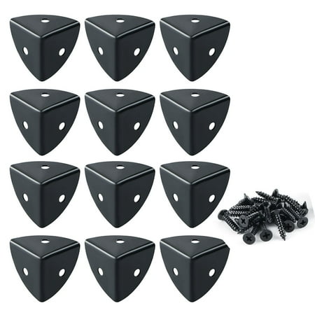 12PCS Antique Iron Bronze Corner Wooden Box Edge Corner with Screws