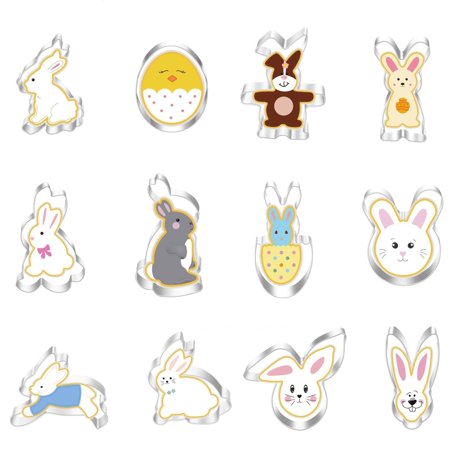 Gespout Easter Cookie Cutters Set - Egg Rabbit Face Bunny Chicken Shapes Biscuit Cutters Stainless Steel Cookie Cutter Set Home Cookie Molds Set Easter Stainless Steel Shape
Gespout Easter Cookie Cutters Set - Egg Rabbit Face Bunny Chicken Shapes Biscuit Cutters Stainless Steel Cookie Cutter Set Home Cookie Molds Set Easter Stainless Steel Shape