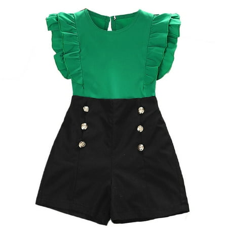 GWAABD Clothes for Summer Green Cotton Blend Toddler Girls Fly Sleeve Ruffles Solid Tops Pants Shorts Two Piece Casual Suit Outfits 6Y
GWAABD Clothes for Summer Green Cotton Blend Toddler Girls Fly Sleeve Ruffles Solid Tops Pants Shorts Two Piece Casual Suit Outfits 6Y