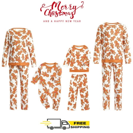 Gueuusu Gingerbread Man Christmas Pajamas For Family
