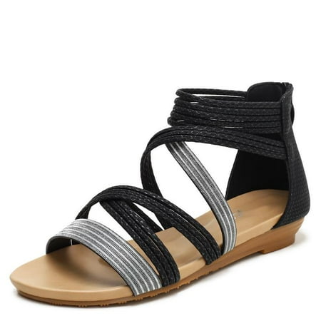 Wedge Sandals for Women Dressy Boho Zipper Flat Sandals Open Toe Comfy Beach Sandals Breathable Roman Shoes
Wedge Sandals for Women Dressy Boho Zipper Flat Sandals Open Toe Comfy Beach Sandals Breathable Roman Shoes