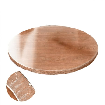 ibaste Table Cloth PVC Oil-proof Round Elastic Table Protector