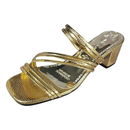 MIASHUI Summer Sandals for Women 2024 Simple Gold Shiny Thick Heel High with Thin Strap Square Head Two Wear Sandals Sandals Gold 7.5
MIASHUI Summer Sandals for Women 2024 Simple Gold Shiny Thick Heel High with Thin Strap Square Head Two Wear Sandals Sandals Gold 7.5
