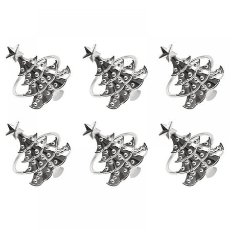 6 Pcs Christmas Tree Napkin Buckle Hotel Tableware Napkin Ring Napkin Buckle Napkin Circle Mouth Cloth Circle - Silver
6 Pcs Christmas Tree Napkin Buckle Hotel Tableware Napkin Ring Napkin Buckle Napkin Circle Mouth Cloth Circle - Silver