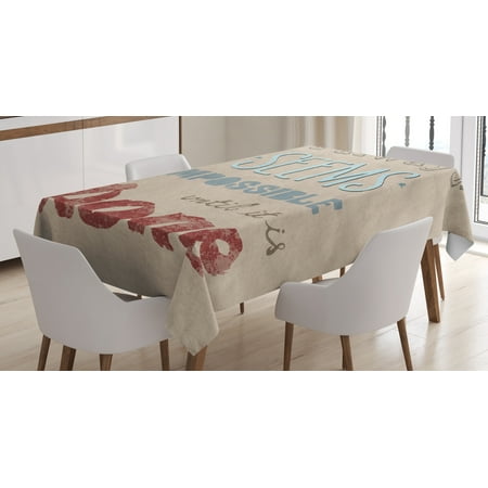 Ambesonne Wording Tablecloth Rectangular Table Cover Wisdom Persistance 60 x84 Blue Ruby Pale Brown
Ambesonne Wording Tablecloth Rectangular Table Cover Wisdom Persistance 60 x84 Blue Ruby Pale Brown