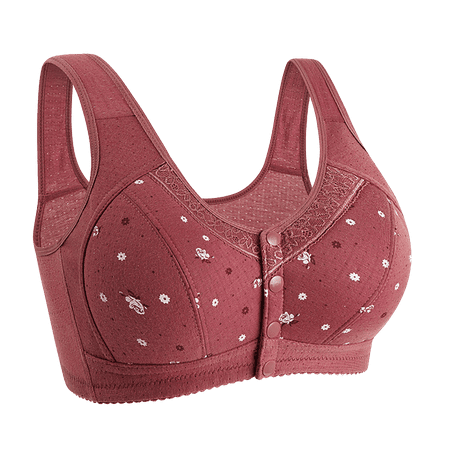 

Women s Full Figure Bra Front Closure Everyday Bras with Plus Size for Middle-aged Females Wear Skin Color 44/100