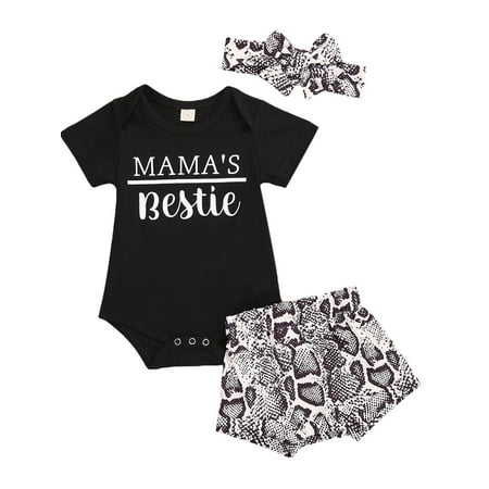 Gwiyeopda Baby Girls Summer Clothes Set Short Sleeve Letter Print O-neck Romper+Leopard/Serpentine Shorts+Headband Infant Outfits
Gwiyeopda Baby Girls Summer Clothes Set Short Sleeve Letter Print O-neck Romper+Leopard/Serpentine Shorts+Headband Infant Outfits