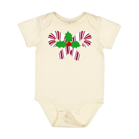 Inktastic Candy Canes and Holly Christmas Gift Baby Boy or Baby Girl Bodysuit