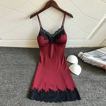 YIWEI Women s Ladies Lingerie Sleepwear Dress Nightwear Nightdress Clothes Wine Red L
YIWEI Women s Ladies Lingerie Sleepwear Dress Nightwear Nightdress Clothes Wine Red L