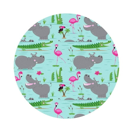 Pofeuu Hippo With Flamingos And Crocodiles Print Leather Coasters Set of 6 Round Cups Mugs Mat Pad for Home Kitchen Heat Resistant Drink Coasters Round Shape
Pofeuu Hippo With Flamingos And Crocodiles Print Leather Coasters Set of 6 Round Cups Mugs Mat Pad for Home Kitchen Heat Resistant Drink Coasters Round Shape
