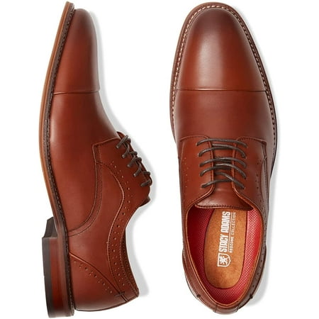 STACY ADAMS Maddox Cap Toe Oxford 10 Chocolate