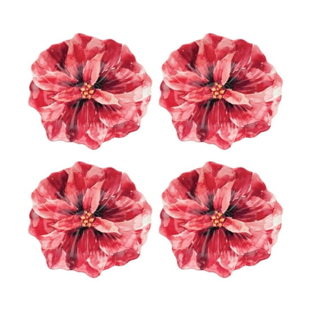 Gourmet Art 4-Piece Poinsettias Melamine 6 Inch Serving Plates/Appetizer Plates/Dessert Plates
Gourmet Art 4-Piece Poinsettias Melamine 6 Inch Serving Plates/Appetizer Plates/Dessert Plates