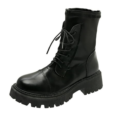 Fsqjgq Womens Snow Boots Fashion Women Artificial Leather Solid Color Autumn Thick Sole Square Heels Lace Up Short Booties Round Toe Keep Warm Shoes Short Boots for Women Lace Up Black 38
Fsqjgq Womens Snow Boots Fashion Women Artificial Leather Solid Color Autumn Thick Sole Square Heels Lace Up Short Booties Round Toe Keep Warm Shoes Short Boots for Women Lace Up Black 38