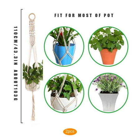 2PCS Flower Pot Hanger Indoor Outdoor Plants Hanging Basket Cotton Rope Plant Pot Holder
2PCS Flower Pot Hanger Indoor Outdoor Plants Hanging Basket Cotton Rope Plant Pot Holder