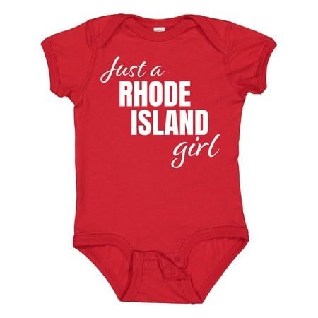 Inktastic Just a Rhode Island Girl Born and Raised Gift Baby Girl Bodysuit