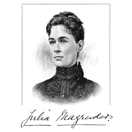 Julia Magruder (1854-1907) Namerican Novelist Engraving American 1887 Rolled Canvas Art - (24 x 36)