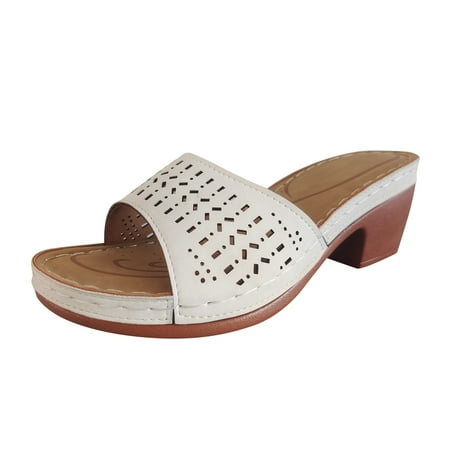 Ladies Slippers Ladies Fashion Summer Vintage Hollowed Out Leather Thick High Heel Sandals Women s Shoes
Ladies Slippers Ladies Fashion Summer Vintage Hollowed Out Leather Thick High Heel Sandals Women s Shoes