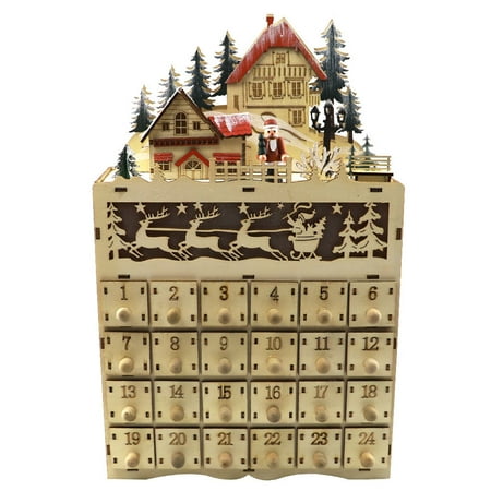 ELENXS Christmas LED Light Wood House Countdown Home Xmas Advent Tree Table Desktop Lamp Festival Wedding Night-light Decor Gift
ELENXS Christmas LED Light Wood House Countdown Home Xmas Advent Tree Table Desktop Lamp Festival Wedding Night-light Decor Gift