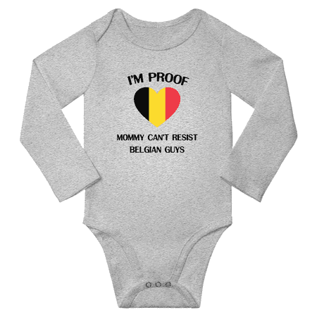 I m Proof Mommy Can t Resist Belgian Guys Baby Long Sleeve Bodysuit Romper (Gray 6 Months)
I m Proof Mommy Can t Resist Belgian Guys Baby Long Sleeve Bodysuit Romper (Gray 6 Months)