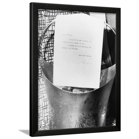 Marilyn Monroe Sending Beer to News Reporters Framed Print Wall Art