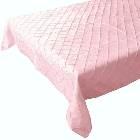 Pintuck Taffeta Tablecloth Blush