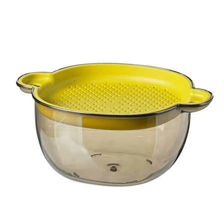 

Large Kitchen Strainer Colander Bowl Set Double-Layer Plastic Vegetable Washing Basket Bowls for Cleaning Washing Mixing Detachable