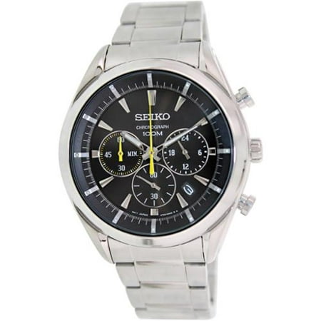 Seiko Men's SSB087 Black Stainless-Steel Quartz Watch