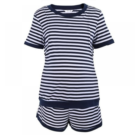 Linen Purity Women s Maternity Nursing Pajamas Set Striped Breastfeeding Sleepwear Double Layer Short Sleeve Top+Shorts
Linen Purity Women s Maternity Nursing Pajamas Set Striped Breastfeeding Sleepwear Double Layer Short Sleeve Top+Shorts