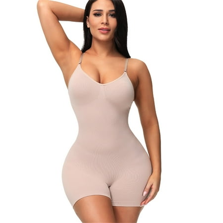 

LowProfile Shapewear for Women Tummy Control Bodysuit Shaping Waist Tights Slim One-Piece Belly Bra Body Shaper Beige M