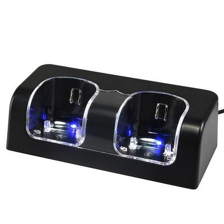 Insten 2 pcs Dual Charging Charger Dock Station with 2-pack 2800mah Battery For Wii Wii U Remote Control