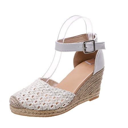 Rewenti Woman Summer Fashion Sandals Casual Weave Platform Wedge Shoes Casual Shoes White 5.5(36)
Rewenti Woman Summer Fashion Sandals Casual Weave Platform Wedge Shoes Casual Shoes White 5.5(36)