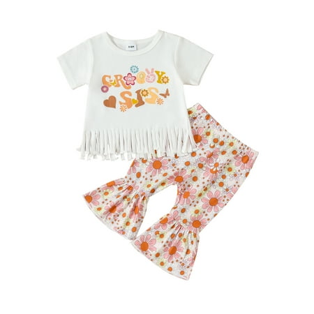Daddy s Little Girls Summer Outfits Letter Print Short Sleeve T-Shirt with Tassel and Floral Flare Pants Set 2Pcs Clothes
Daddy s Little Girls Summer Outfits Letter Print Short Sleeve T-Shirt with Tassel and Floral Flare Pants Set 2Pcs Clothes