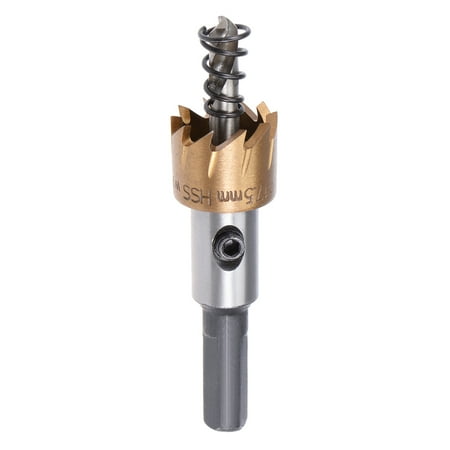 Uxcell 17.5mm HSS Hole Saw Drill Bit Titanium Plated for Stainless Steel Alloy Wood
