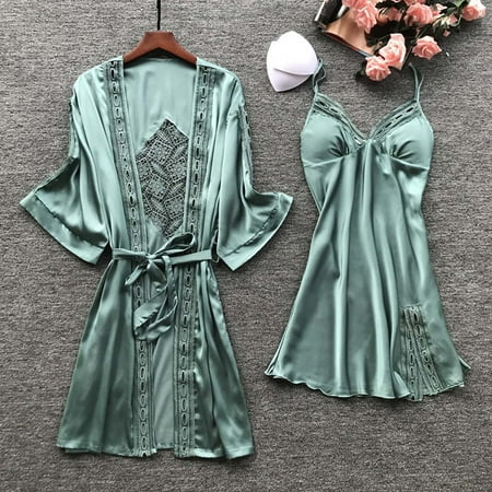 Binmer Women Summer Pajama Suit Lingerie Silk Lace Robe Dres Nightdress Nightgown Sleepwear
Binmer Women Summer Pajama Suit Lingerie Silk Lace Robe Dres Nightdress Nightgown Sleepwear