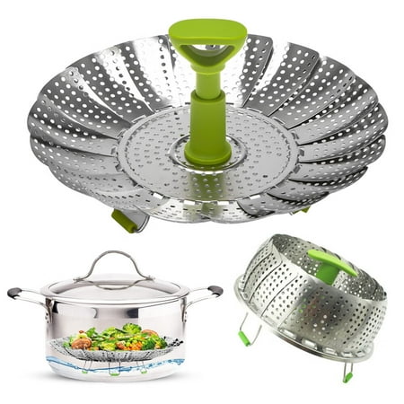 OUNAMIO Steamer Basket Stainless Steel Vegetable Steamer Basket Folding Steamer Insert for Veggie Fish Seafood Cooking Expandable to Fit Various Size Pot (6.4 to 10 )
OUNAMIO Steamer Basket Stainless Steel Vegetable Steamer Basket Folding Steamer Insert for Veggie Fish Seafood Cooking Expandable to Fit Various Size Pot (6.4 to 10 )